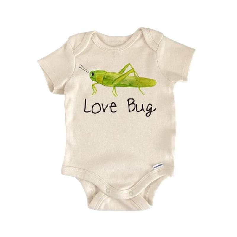 Grasshopper Snuggle Bug - Baby Boy Girl Clothes Infant Bodysuit Funny Cute Newborn
