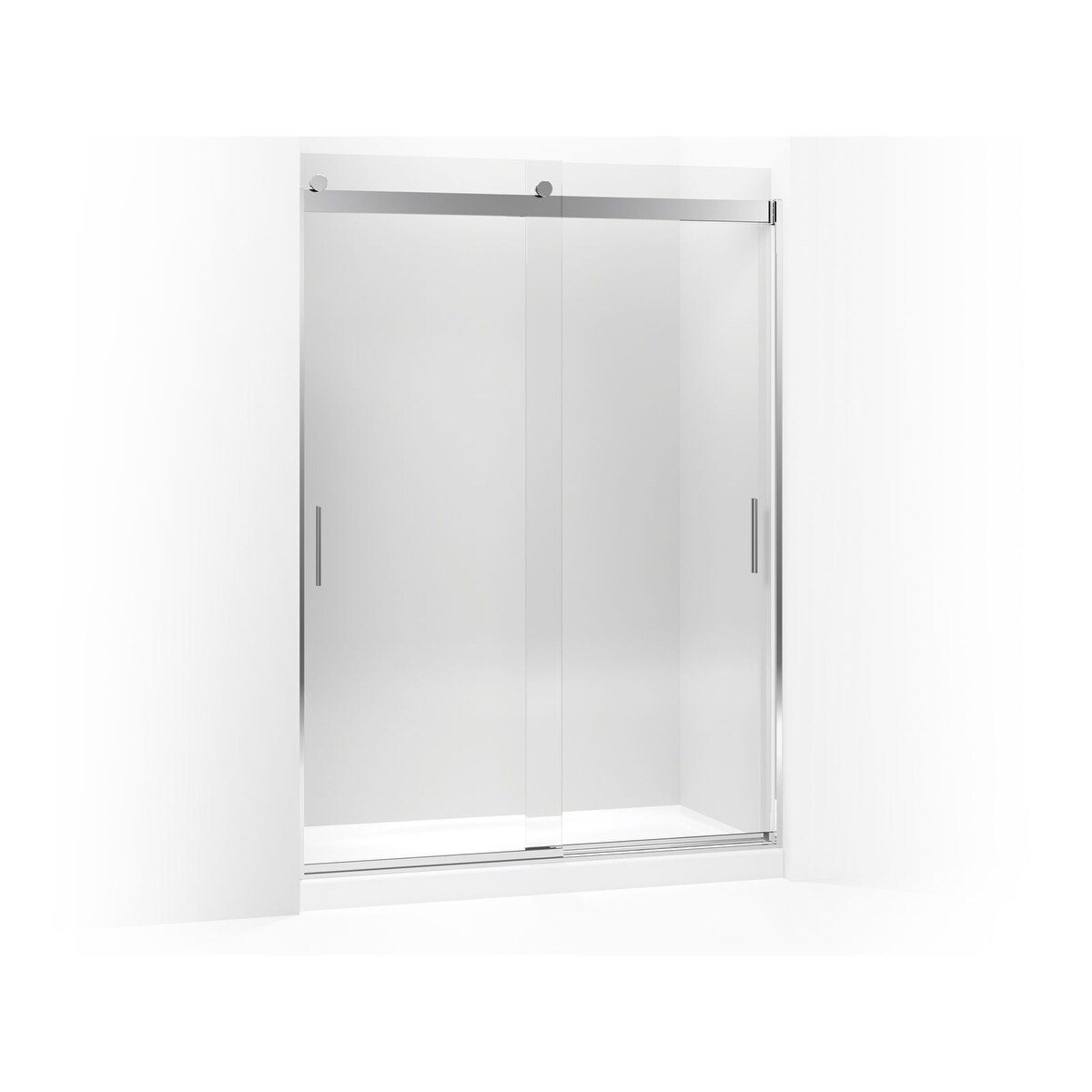 Shop Kohler Levity Sliding Shower Door 82 Hx56 59 W W 3 8 Clear Glass Blade Handles Bright Polished Silver K 706013 L Shp Overstock 31520781