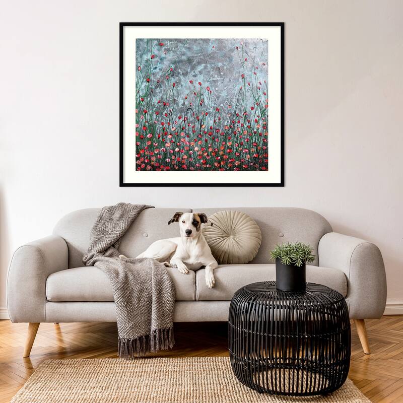 Night Is Coming by Donatella Marraoni Wood Framed Wall Art Print - Svelte Noir Black