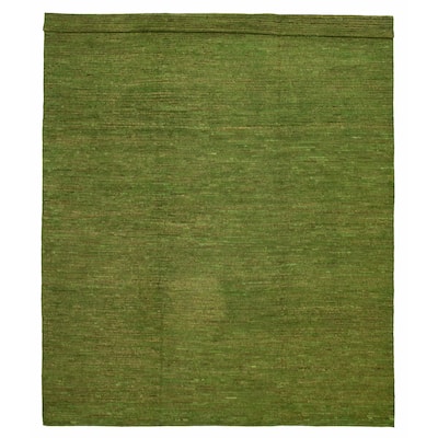 ECARPETGALLERY Hand-knotted Finest Peshawar Ziegler Lime Wool Rug - 9'7 x 12'4