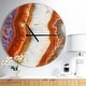 preview thumbnail 1 of 7, Designart 'Colorful Stone Stripes' Oversized Modern Wall CLock