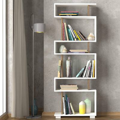 Blok Bookcase White-Brown