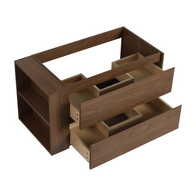 Bathroom Vanity With Sink In 30/36 Inch, Floating Bathroom Vanity With Soft Close Drawers and adjustable shelves