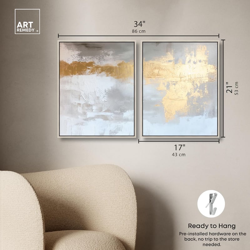 Golden Glaze I Canvas Set of 2 by Art Remedy