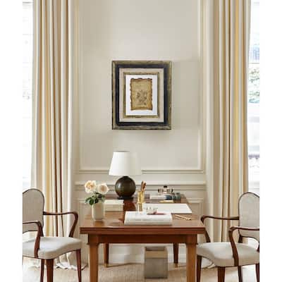 Antiqued Design Black Sculpture Print Set Wall Decor with Gold Frame, for Living Room Entryway and Office Space