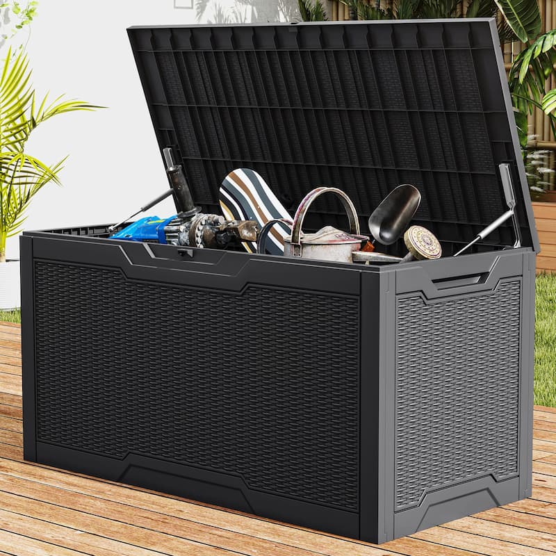 100 Gallon Outdoor Storage Waterproof Deck Box - N/A