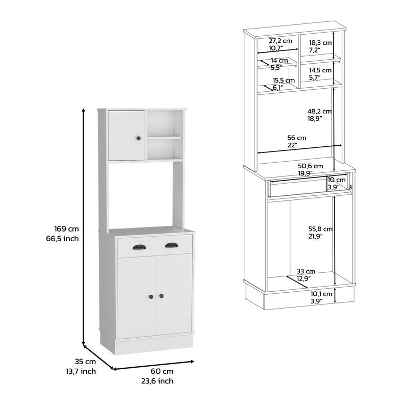 Selmer Pantry Cabinet with Drawer and 3-Doors