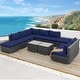 preview thumbnail 133 of 154, FINCATI Outdoor High-back Wicker Patio Sectional Set, 500 lbs Luxury Oversized Conversation Set, Spacious Couch Set