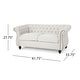 preview thumbnail 41 of 40, Somerville Upholstered Chesterfield Nailhead Loveseat by Christopher Knight Home