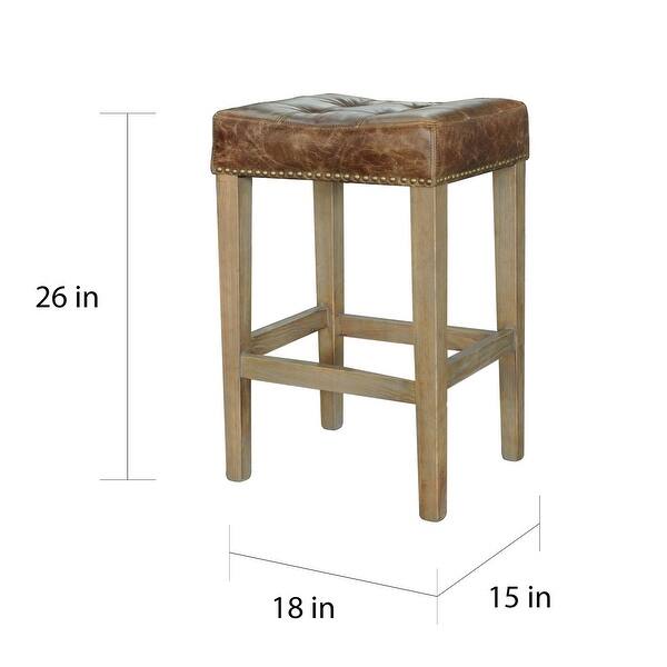 Carbon Loft Nazerene French Leather Counter Stool (Set of 4) - Bed Bath ...