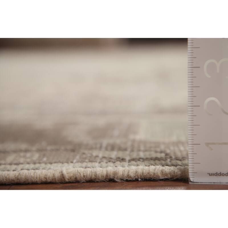 Hand Knotted Oriental 100% Wool Carpet Traditional Floral Beige & Ivories Tabriz Area Rug - 12' 6'' X 9' 6''