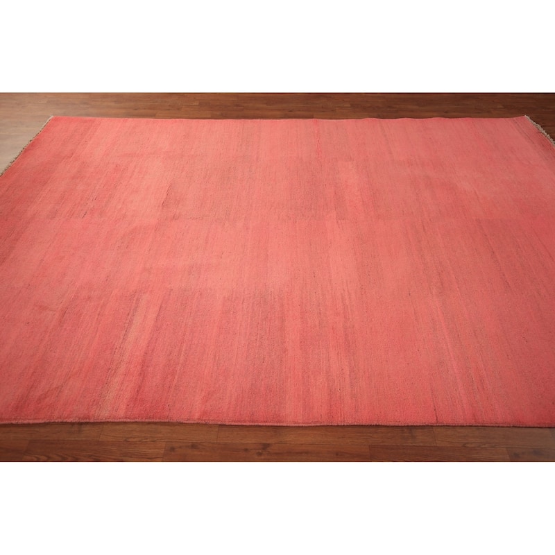 Pink Gabbeh Modern Area Rug Handmade Wool Carpet - 6'6" x 9'9"