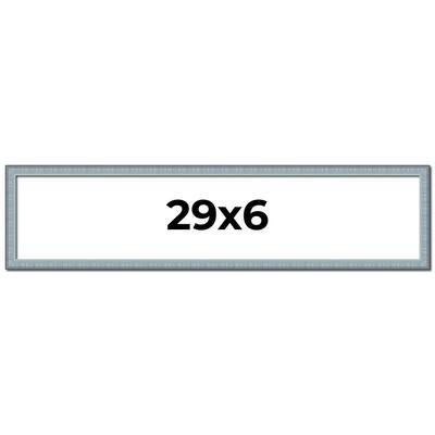 29x6 Frame Rustic Sky Blue Solid Wood Picture Frame | 0.75 Inch