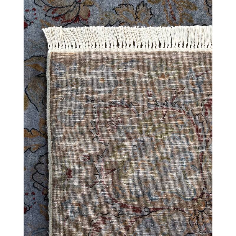 Overton Hand Knotted Wool Vintage Inspired Modern Contemporary Overdyed Gray Area Rug - 7' 10" x 10' 3"