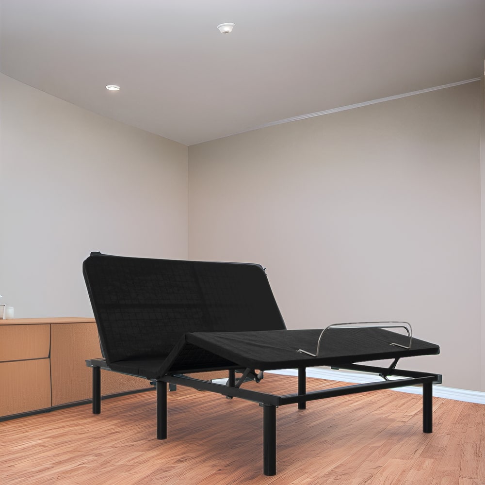 Adjustable Bed Base Frame with Zero-Gravity Positioning, Massage Options and Independent head and Foot Incline Adjustments