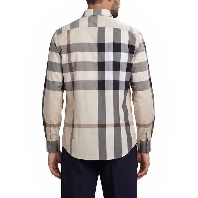 Burberry Men's Claverdon Regular Fit Check Cotton Shirt