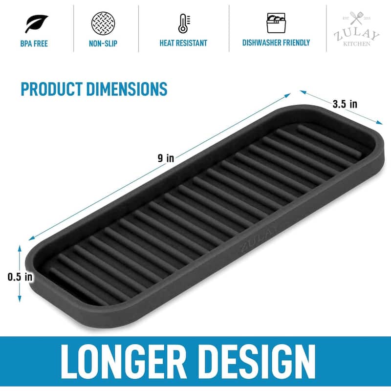 Zulay Kitchen Silicone Sponge Holder for Kitchen Sink