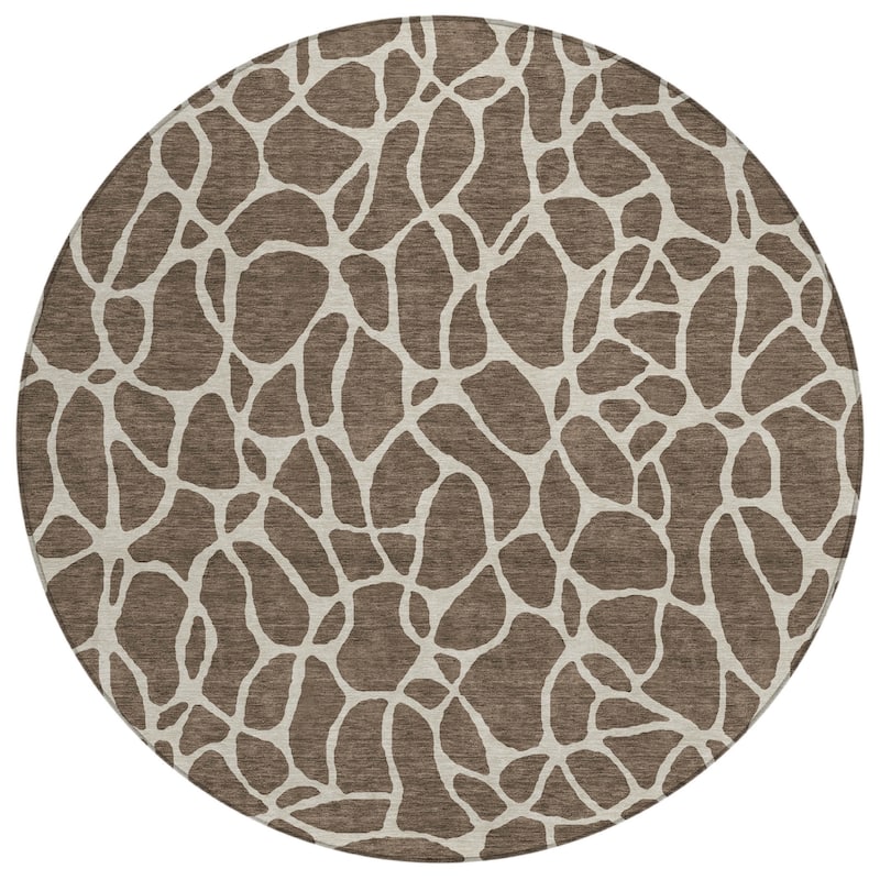 HomeRoots Geometric Transitional Rectangle Outdoor Rug