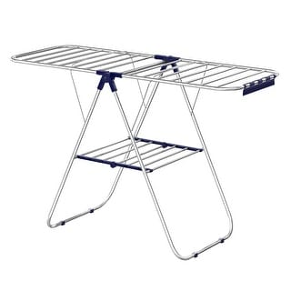 Foldable Stainless Steel Gullwing Space-Saving Laundry Rack - Bed Bath ...