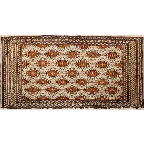 Geometric Bokhara Oriental Kitchen Area Rug Wool Hand-knotted - 1'8" x 3'4"