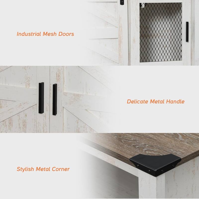 Sideboard Buffet Cabinets with Mesh Door and Adjustable Shelf