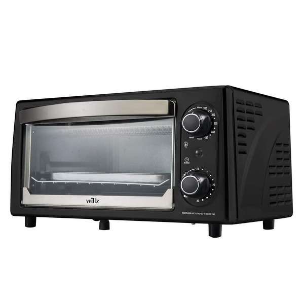Willz 1050 Watt 4 Slice Toaster Oven in Black with Timer. Opens flyout.