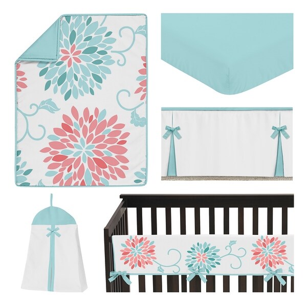 turquoise crib bedding set
