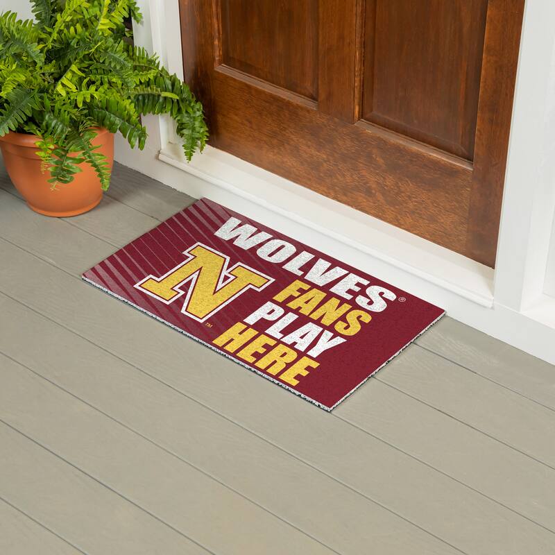 28 in. x 16 in. Northern State University "Fans Play Here" PVC Door Mat