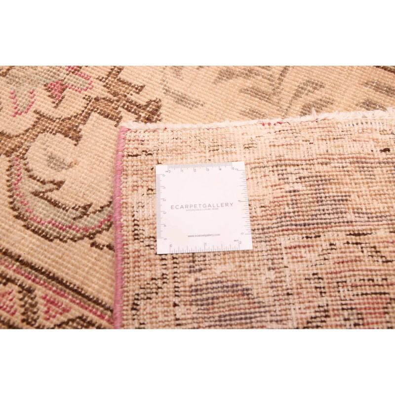 ECARPETGALLERY Hand-knotted Antalya Vintage Dark Pink Wool Rug - 9'11 x 12'10