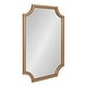 preview thumbnail 64 of 134, Kate and Laurel Hogan Scalloped Wood Framed Mirror 24x36 - Antique Gold