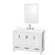 Option White, Chrome Trim, White Quartz Top