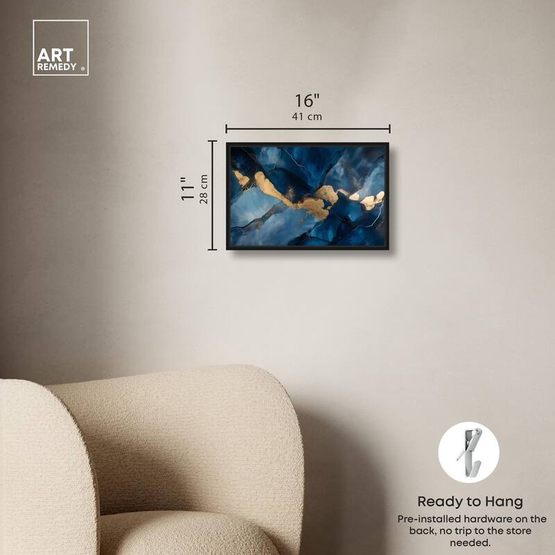 Dark Texture Golden Touch I Canvas by Art Remedy