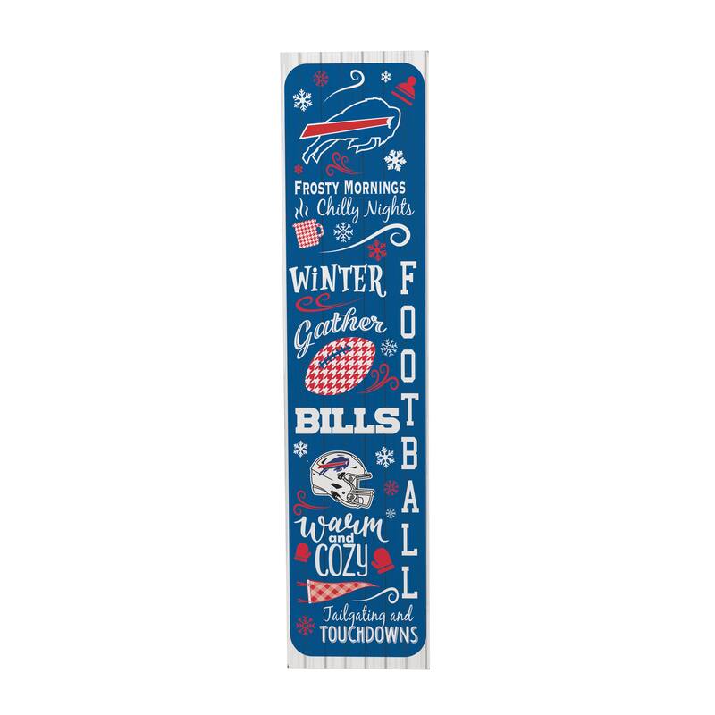 47" Double Sided Seasonal Porch Leaner, Buffalo Bills - 47" x 11.25"