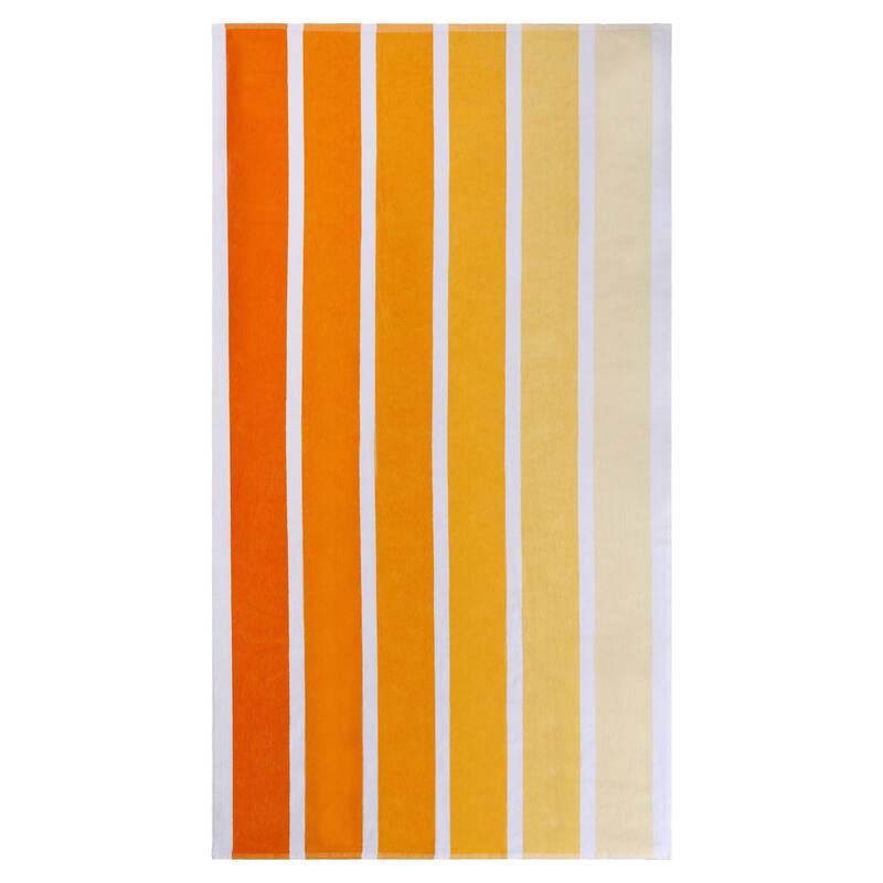 Superior Faded Stripes Cotton Velour Quick-Dry Oversized Beach Towel