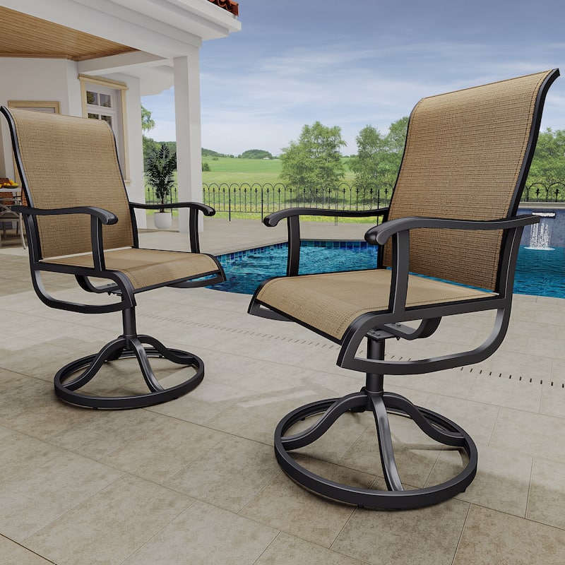 Swivel Outdoor Dining Armchair Collection (Set of 2)