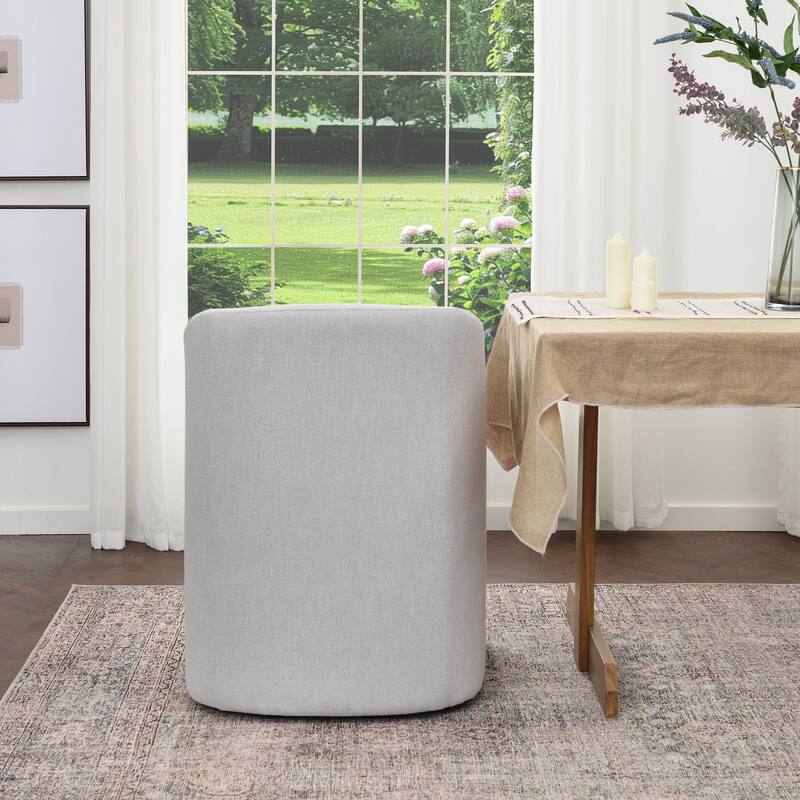 KINWELL 25" Performance Fabric Upholstered Rolling Dining Armchair