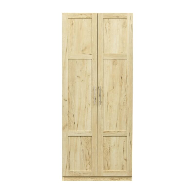 High wardrobe and kitchen cabinet with 2 doors and 3 partitions