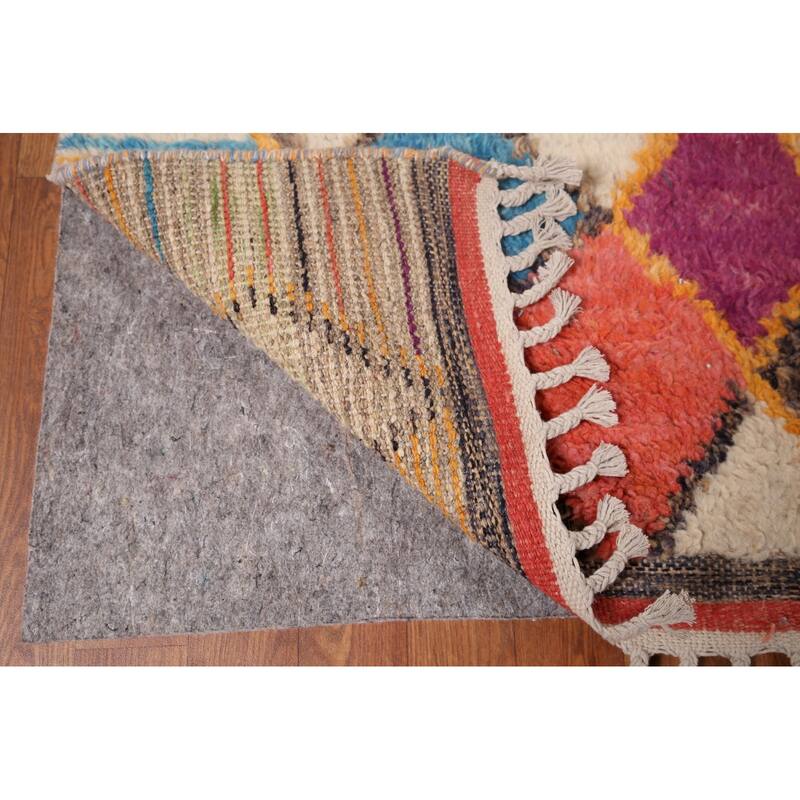 Trellis Geometric Moroccan Oriental Area Rug Hand-Knotted Wool Carpet - 8'11" x 12'10"