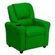 preview thumbnail 99 of 139, Contemporary Kids Recliner with Cup Holder and Headrest Green Vinyl