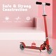 preview thumbnail 2 of 6, Folding Aluminum LED Light Up Wheels Kids Kick Scooter - 28" x 4" x 25"