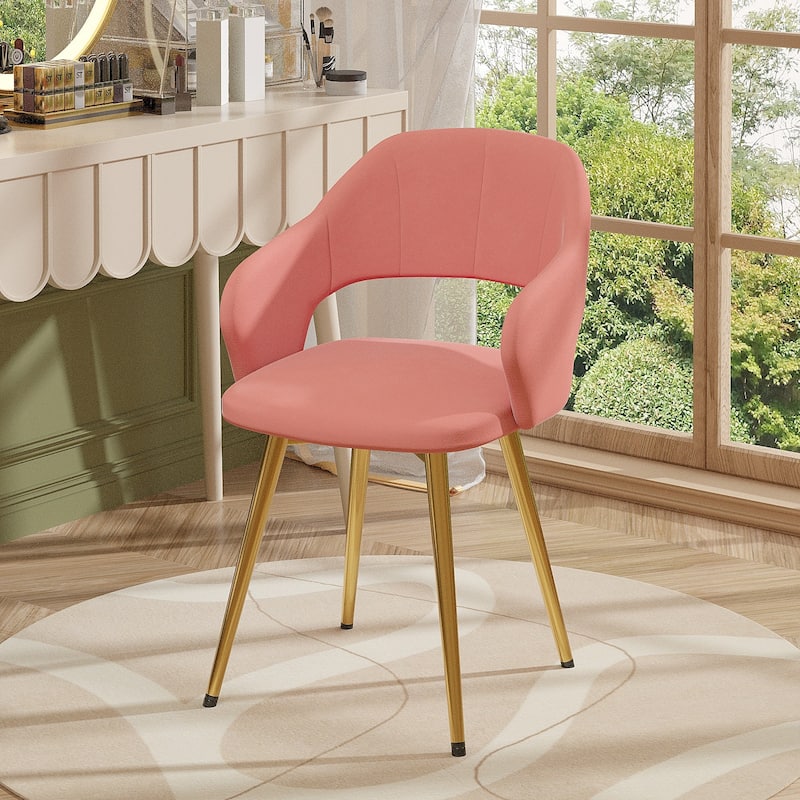 VECELO Modern Upholstered Dining Chairs Set of 4 Velvet Kitchen Chairs for Dining Room