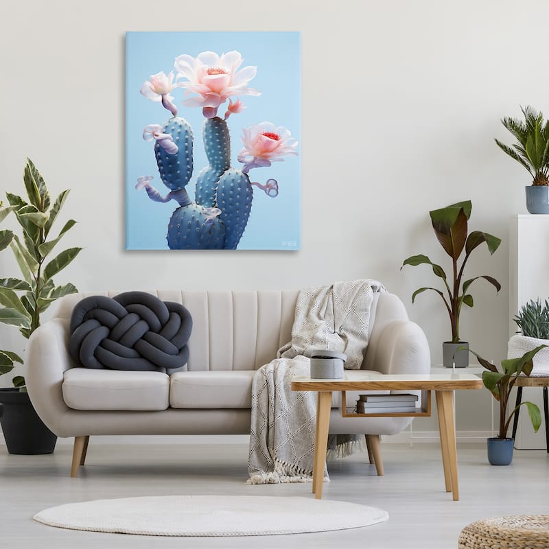 Stupell Southwestern Pink Blooms Canvas Wall Art Design By RB