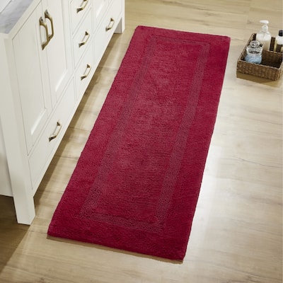 Better Trends Bath Rugs 100% Cotton Reversible Highly Water Absorbent Bathroom Rug for Shower, Sink, Bath Mats - Lux Collection