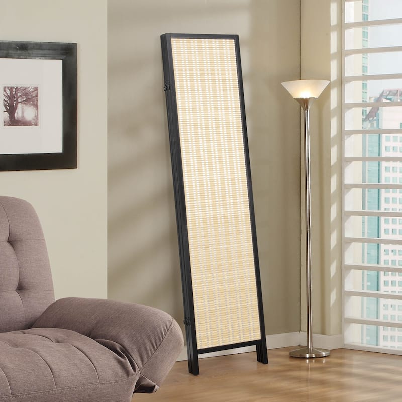 Roundhill Furniture Inkwell 4-Panel Bamboo Room Divider, Folding Portable Partition Screen