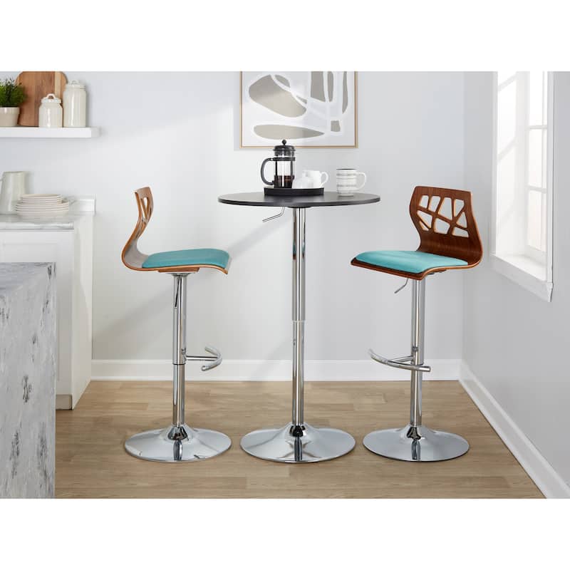 Carson Carrington Sala Adjustable Bar Stool with Rounded T Footrest (Set of 2)