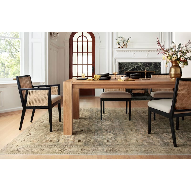 Alexander Home Sara Distressed Perisan Ultra Plush Area Rug