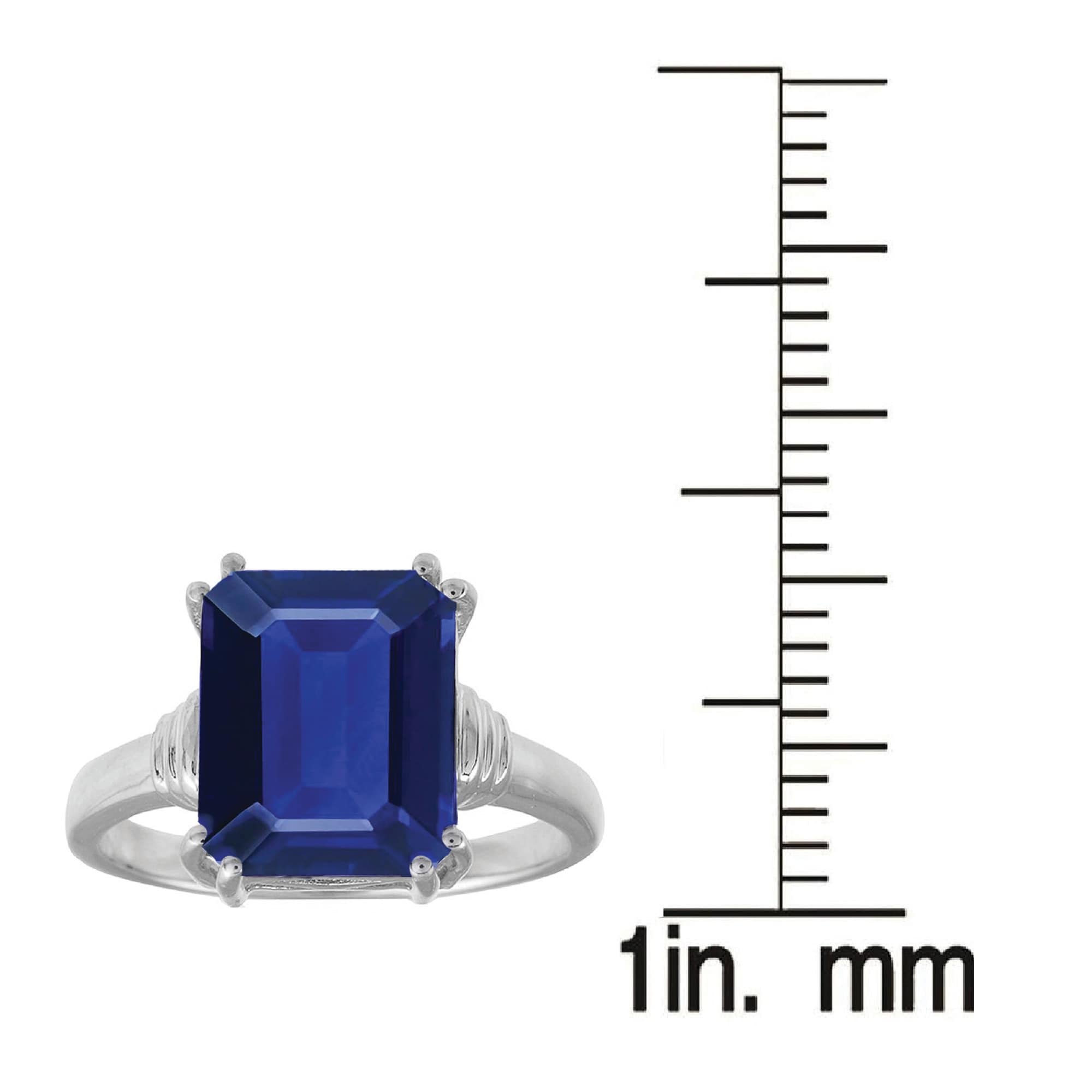 Details about   18.00 Ct Octagon Blue Created Sapphire 925 Sterling Silver Ring