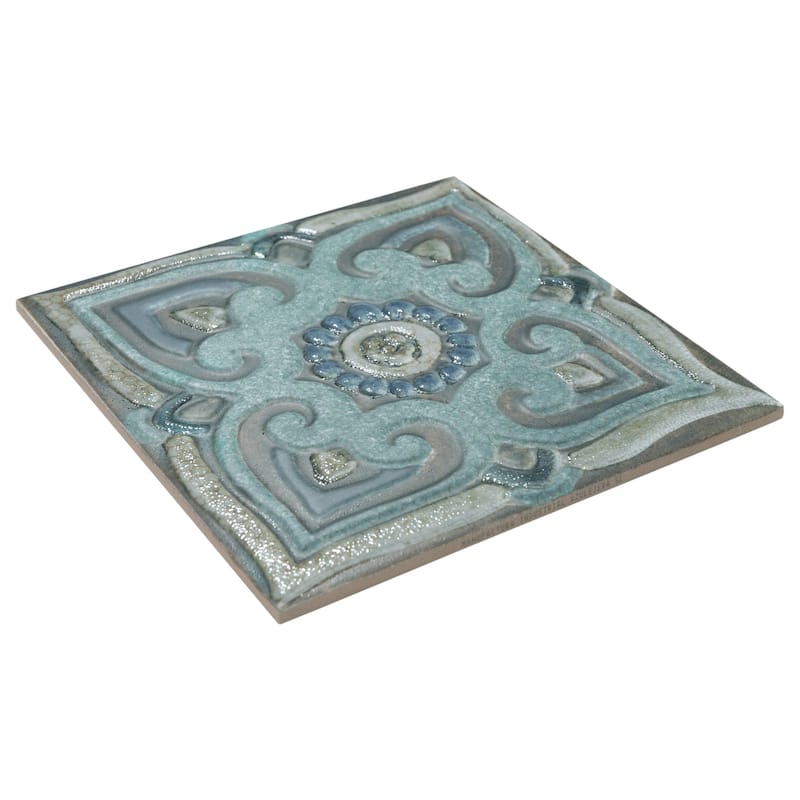 Merola Tile Mandala Decor Mix 7-7/8" x 7-7/8" Ceramic Wall Tile