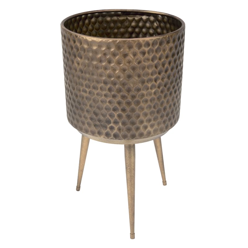 Textured Metal Bins/Plant Buckets