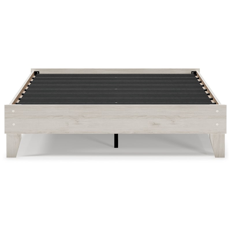 Signature Design by Ashley Socalle Light Natural Platform Bed with 2 Nightstands